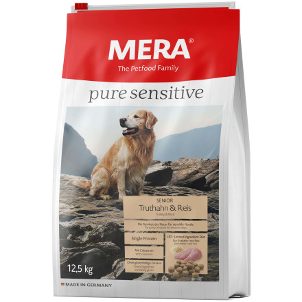 Mera Pure Sensitive Senior Truthahn &amp; Reis сухой корм для пожилых собак с индейкой и рисом - 12,5 кг