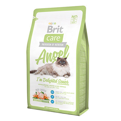 Сухой корм Brit Care Cat Angel Delighted Senior для пожилых кошек с курицей - 7 кг