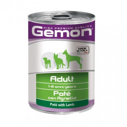 Gemon Dog влажный корм для взрослых собак с ягненком в консервах - 400 г х 24 шт