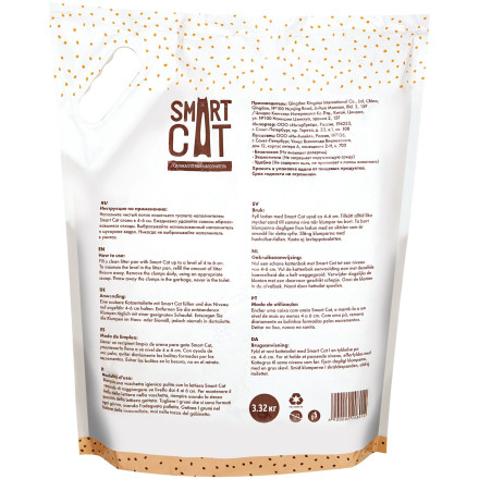 Smart Cat наполнитель силикагелевый с ароматом белого мускуса - 7,6 л (3,32 кг)