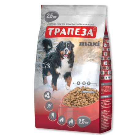 Трапеза Макси сухой корм для собак с говядиной - 2,5 кг