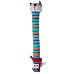 GiGwi CRUNCHY NECK игрушка для собак Кот с хрустящей шеей и пищалкой, 32 см
