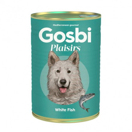 Gosbi Plaisirs влажный корм для взрослых собак с белой рыбой - 370 г