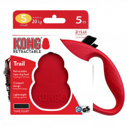 KONG рулетка Trail S (до 20 кг) лента 5 метров красный