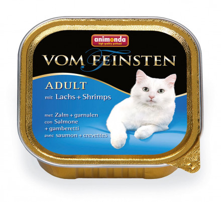 Animonda Vom Feinsten Adult влажный корм для взрослых кошек с лососем и креветками - 100 г (32 шт в уп)