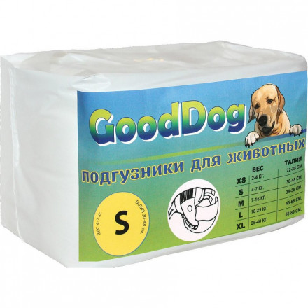 GoodDog подгузники для собак размер S 16 шт/уп