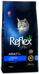 Reflex Plus Adult Cat Food Salmon сухой корм для кошек, с лососем - 15 кг