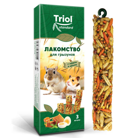 Triol Standard лакомство для грызунов с мёдом и яйцом - 80 г (3 шт)