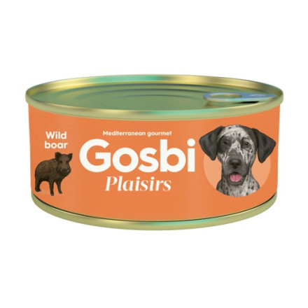Gosbi Plaisirs влажный корм для взрослых собак с мясом дикого кабана - 185 г