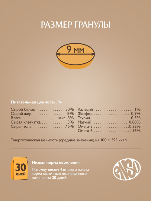 ENSO Cat Formula Urinary сухой корм для взрослых кошек для профилактики мочекаменной болезни со свежей уткой и добавлением брусники - 7 кг
