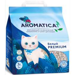 AromatiCat Premium Белый впитывающий наполнитель для кошачьего туалета - 5 л (2 кг)