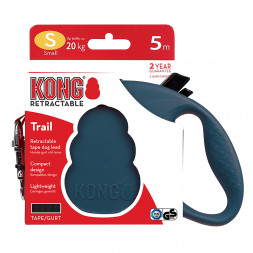 KONG рулетка Trail S (до 20 кг) лента 5 метров синий