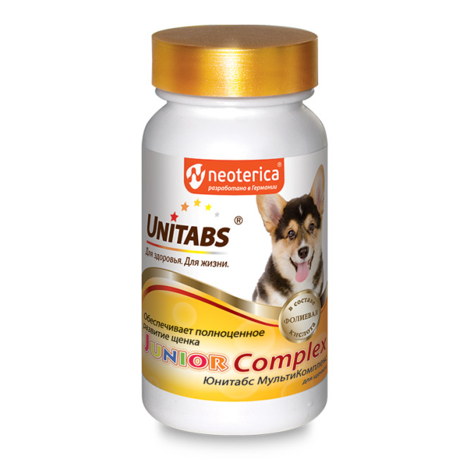 Unitabs JuniorComplex c B9 для щенков - 100 табл.