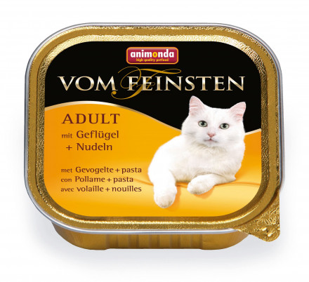 Animonda Vom Feinsten Adult влажный корм для взрослых кошек с мясом домашней птицы и пастой - 100 г (32 шт в уп)