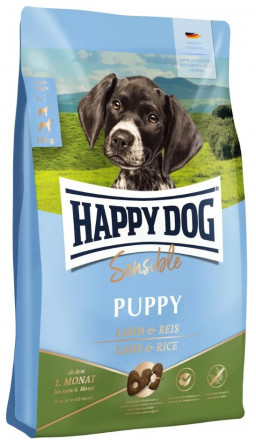Happy Dog Sensible Puppy сухой корм для щенков от 4 недель до 7 месяцев с ягненком и рисом - 1 кг