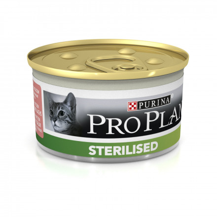 Pro Plan Cat Adult Sterilised влажный корм для стерилизованных кошек с лососем и тунцом - 85 г х 24 шт