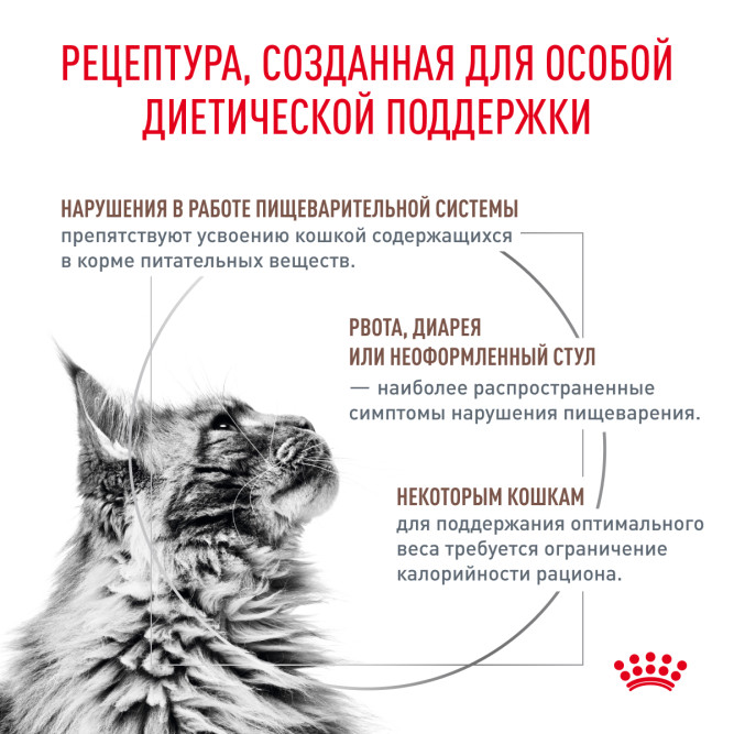 Royal Canin Gastro Int. Moderate Calorie GIM35 сухой корм с умеренным содержанием энергии для кошек при нарушении пищеварения - 2 кг