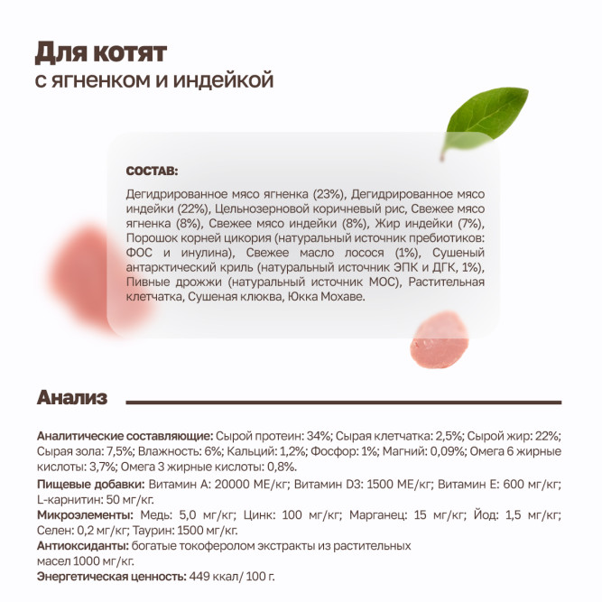 Grandorf сухой корм для котят с ягненком и индейкой - 400 г