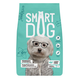 Smart Dog сухой корм для взрослых собак всех пород, с ягненком, лососем, индейкой - 3 кг