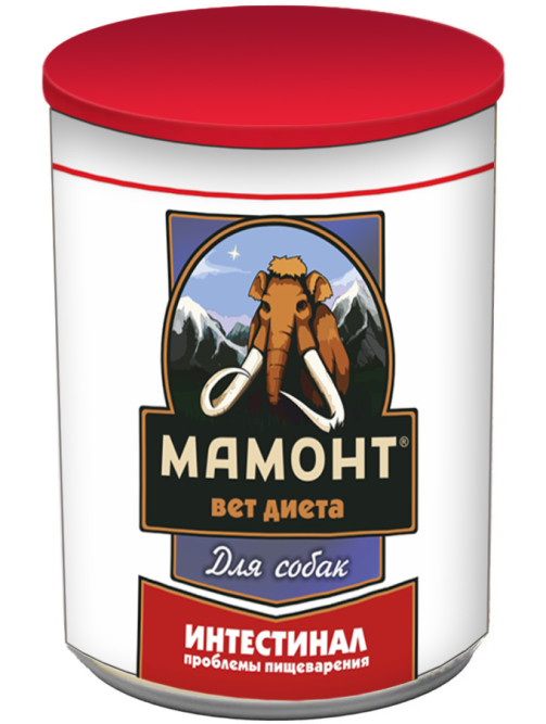 Мамонт VET Diet Intestinal влажный диетический корм для собак с проблемами пищеварения, в консервах - 525 г х 6 шт