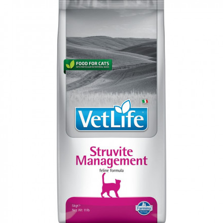 Farmina Vet Life Cat Struvite Management сухой корм для взрослых кошек при рецидивах МКБ струвитного типа - 5 кг