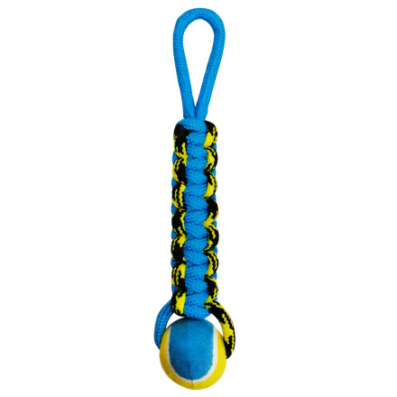 Petpark игрушка для собак Плетенка с теннисным мячом и петлей, 8 см