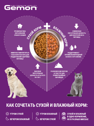 Gemon Cat Urinary сухой корм для взрослых кошек для профилактики мочекаменной болезни с курицей и рисом 1,5 кг