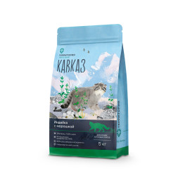 Территория Кавказ сухой корм для взрослых кошек, с индейкой и морошкой - 5 кг