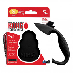 KONG рулетка Trail S (до 20 кг) лента 5 метров черная