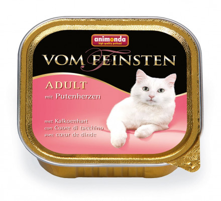 Animonda Vom Feinsten Adult влажный корм для взрослых кошек с сердцем индейки всех пород - 100 г (32 шт в уп)