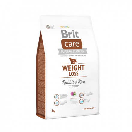 Сухой корм Brit Care Weight Loss Rabbit &amp; Rice для собак с избыточным весом с кроликом и рисом - 3 кг