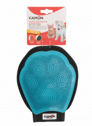 Camon перчатка массажная для вычесывания шерсти собак и кошек, двусторонняя