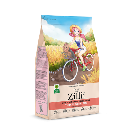 Zillii Adult Dog Small Breed Light сухой корм для взрослых собак мелких пород с избыточным весом с индейкой и ягненком - 800 г