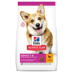 Сухой корм Hills Science Plan для взрослых собак мелких пород для поддержания здоровья кожи и шерсти, с курицей - 1,5 кг