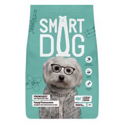 Smart Dog сухой корм для взрослых собак всех пород, с ягненком, лососем, индейкой - 800 г
