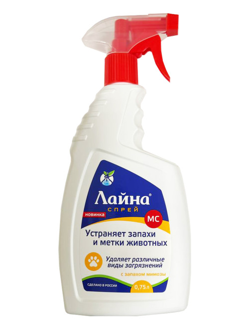 Спрей от запаха и меток животных Лайна МС с запахом мимозы - 750 мл