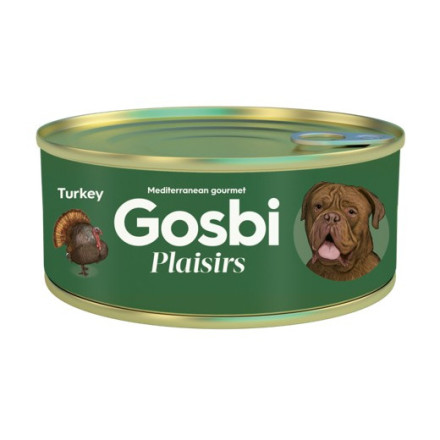 Gosbi Plaisirs влажный корм для взрослых собак с индейкой - 185 г