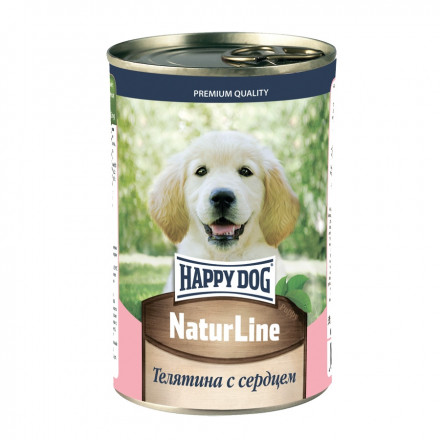 Happy Dog влажный корм для щенков с телятиной и сердцем - 410 г (20 шт в уп)