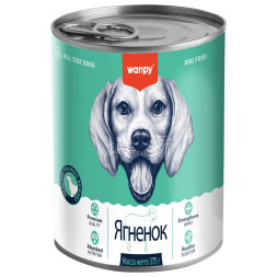 Wanpy Dog влажный корм для взрослых собак из ягненка, в консервах - 375 г х 24 шт