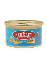Berkley №4 влажный корм для взрослых кошек, курица с тыквой в соусе, в консервах - 85 г x 24 шт