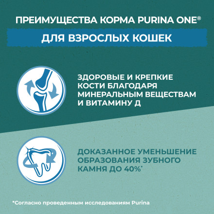 Purina One Природа Здоровья сухой корм для взрослых кошек, с индейкой - 680 г