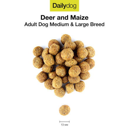 Сухой корм Dailydog Adult Medium Large Deer and Maize для взрослых собак средних и крупных пород с олениной и кукурузой - 3 кг