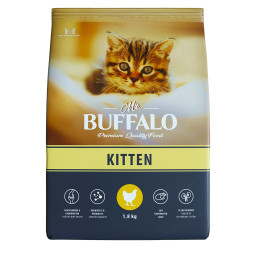 Mr.Buffalo Kitten полнорационный сухой корм для котят с курицей - 1,8 кг