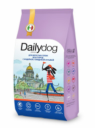 Dailydog Casual сухой корм для взрослых собак всех пород с индейкой, говядиной и рыбой - 12 кг