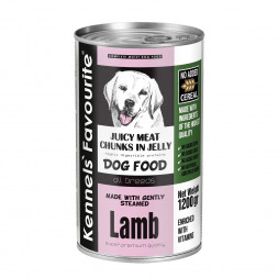 Kennels` Favourite Canned Food Lamb влажный корм для взрослых собак всех пород с кусочками ягненка в желе - 1,2 кг