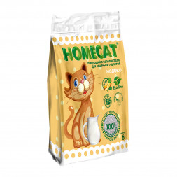 HOMECAT Ecoline комкующийся наполнитель для кошачьих туалетов с ароматом молока - 6 л