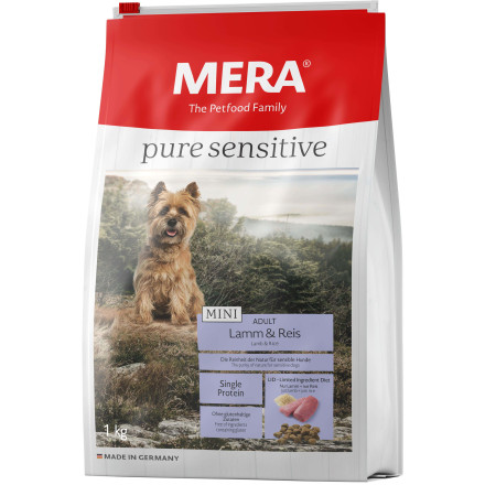 Mera Pure Sensitive Mini Adult Lamm &amp; Reis сухой корм для взрослых собак мелких пород с ягненком и рисом - 1 кг