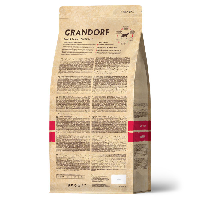 Grandorf сухой корм для домашних кошек с ягненком и индейкой - 2 кг