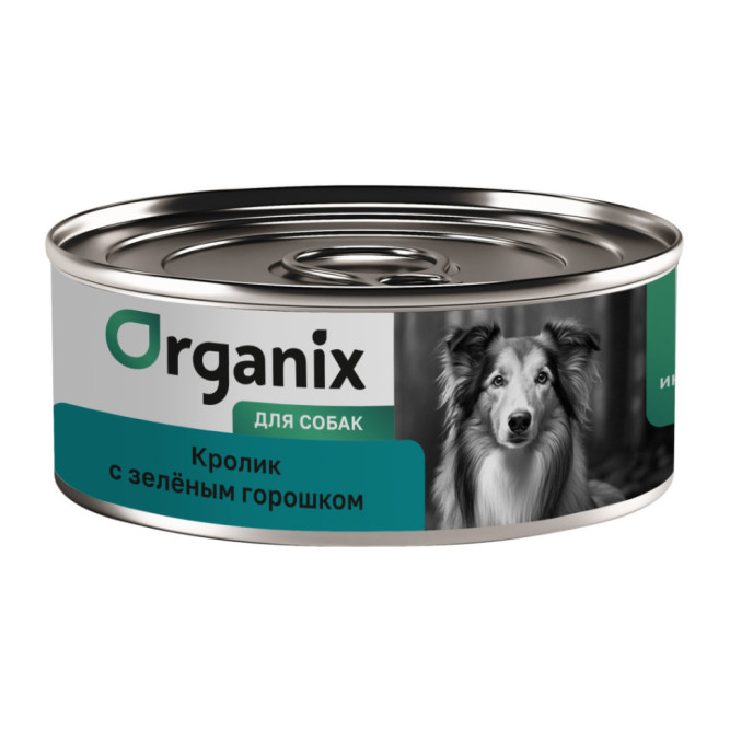 Organix консервы для собак с кроликом и горохом - 100 г х 12 шт
