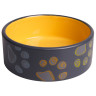 Изображение товара Mr.Kranch миска керамическая для собак, 420 мл, черная с желтым